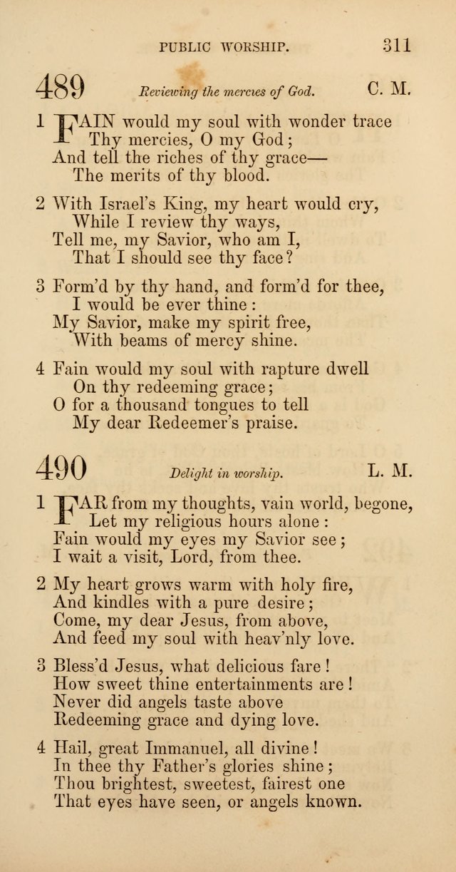 Hymns: selected and original, for public and  private worship (4th ed. 3rd rev. ed.) page 329