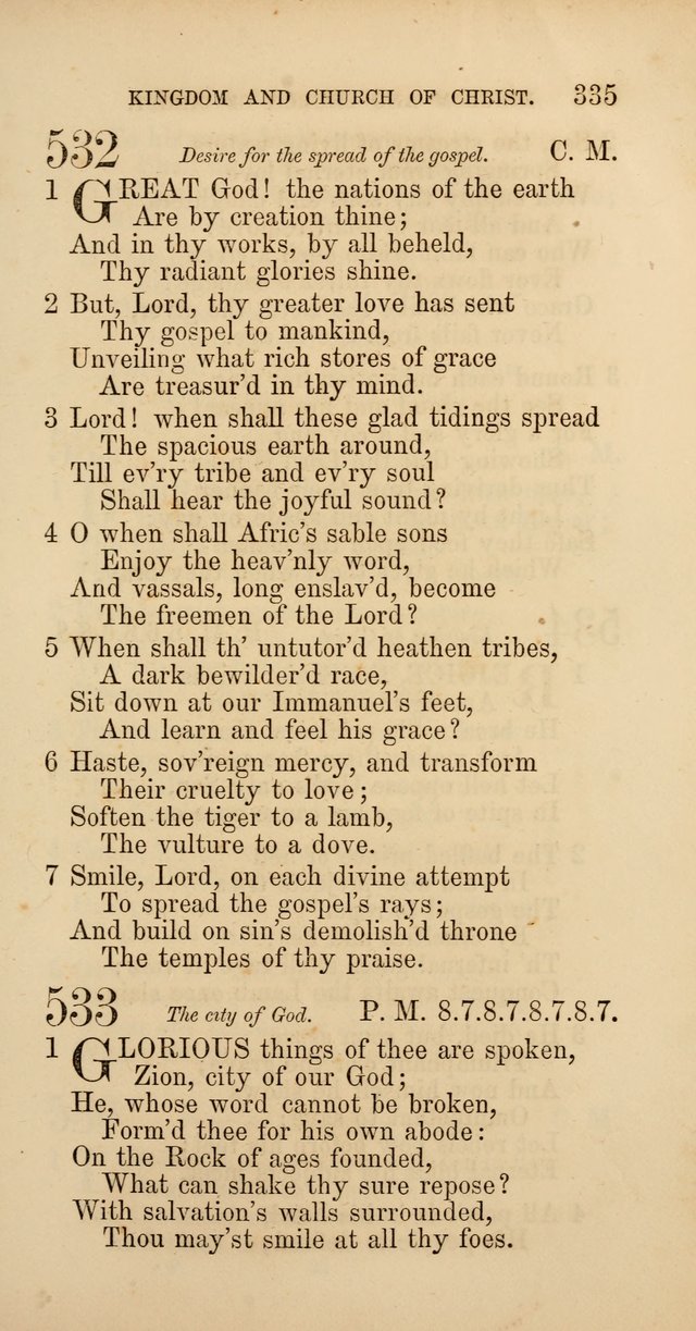 Hymns: selected and original, for public and  private worship (4th ed. 3rd rev. ed.) page 355