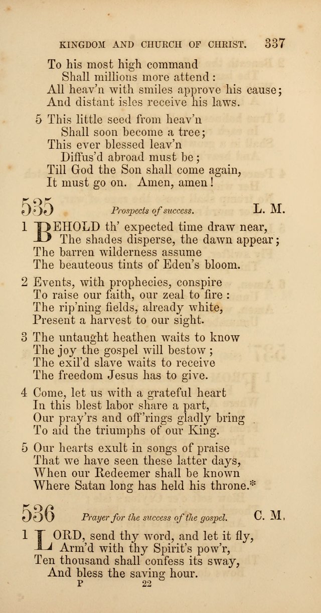 Hymns: selected and original, for public and  private worship (4th ed. 3rd rev. ed.) page 357