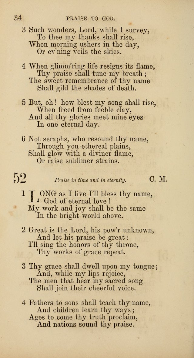 Hymns: selected and original, for public and  private worship (4th ed. 3rd rev. ed.) page 36