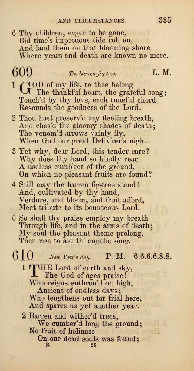 Hymns: selected and original, for public and  private worship (4th ed. 3rd rev. ed.) page 407