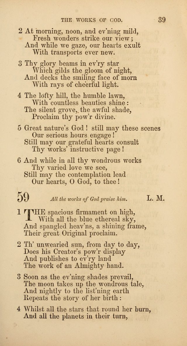 Hymns: selected and original, for public and  private worship (4th ed. 3rd rev. ed.) page 41