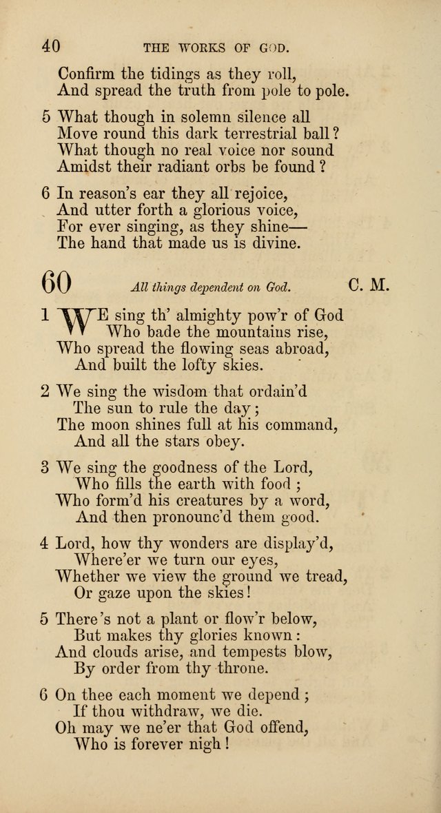 Hymns: selected and original, for public and  private worship (4th ed. 3rd rev. ed.) page 42