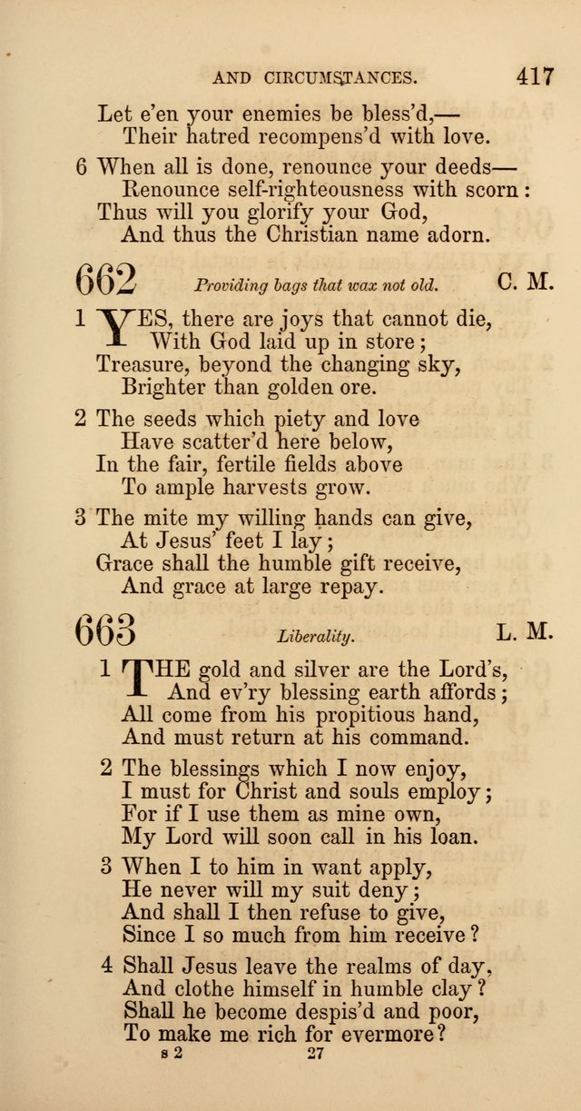 Hymns: selected and original, for public and  private worship (4th ed. 3rd rev. ed.) page 441