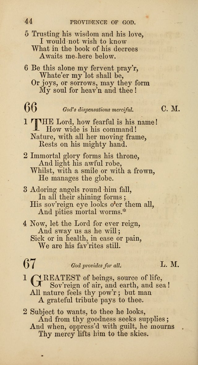 Hymns: selected and original, for public and  private worship (4th ed. 3rd rev. ed.) page 46