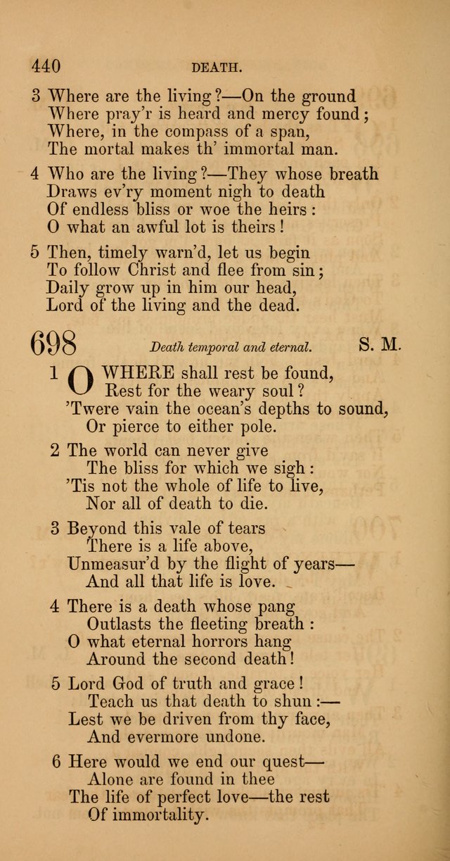 Hymns: selected and original, for public and  private worship (4th ed. 3rd rev. ed.) page 464