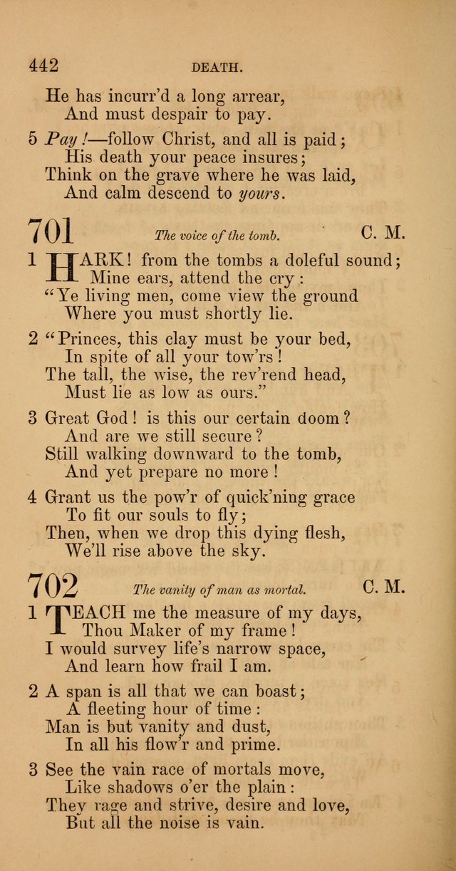 Hymns: selected and original, for public and  private worship (4th ed. 3rd rev. ed.) page 466