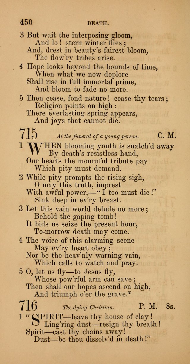 Hymns: selected and original, for public and  private worship (4th ed. 3rd rev. ed.) page 476