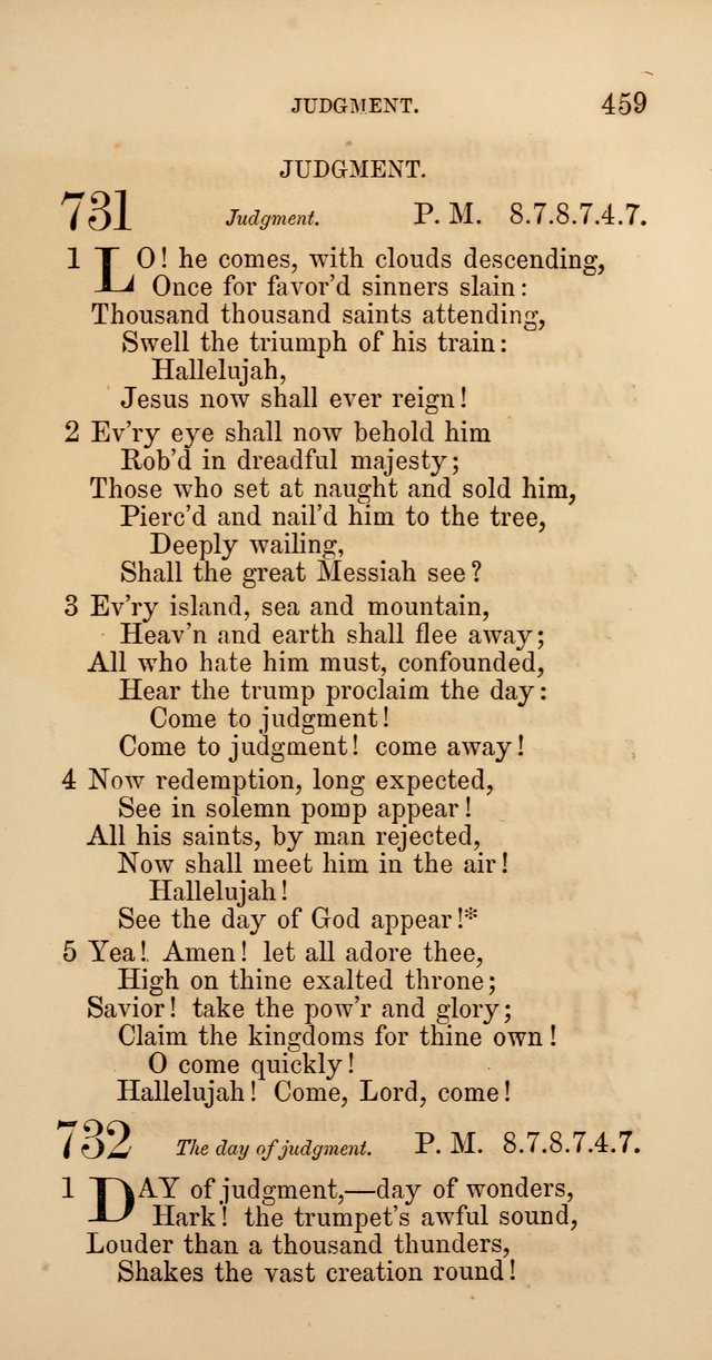 Hymns: selected and original, for public and  private worship (4th ed. 3rd rev. ed.) page 485