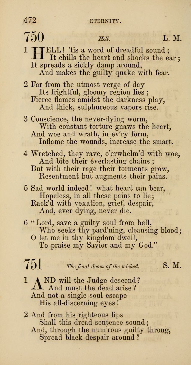 Hymns: selected and original, for public and  private worship (4th ed. 3rd rev. ed.) page 498