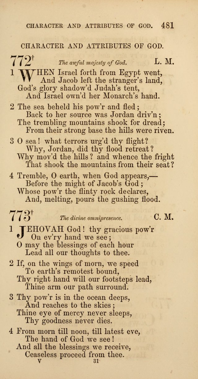 Hymns: selected and original, for public and  private worship (4th ed. 3rd rev. ed.) page 507