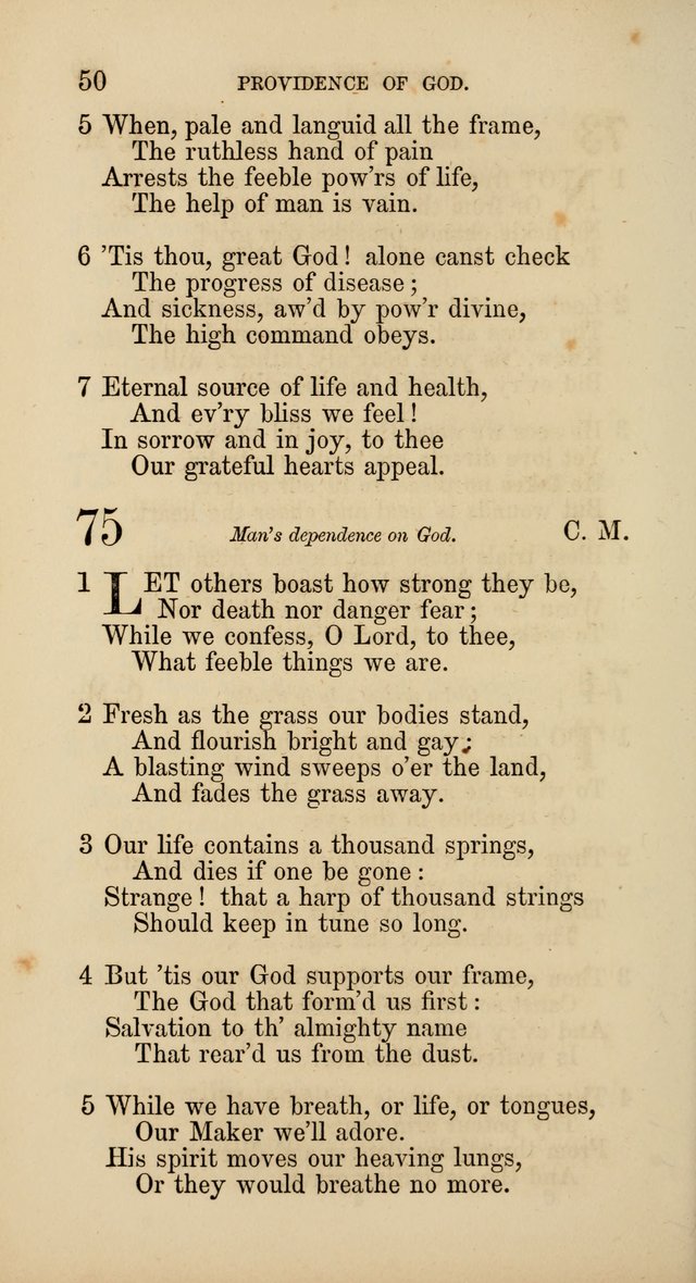 Hymns: selected and original, for public and  private worship (4th ed. 3rd rev. ed.) page 52