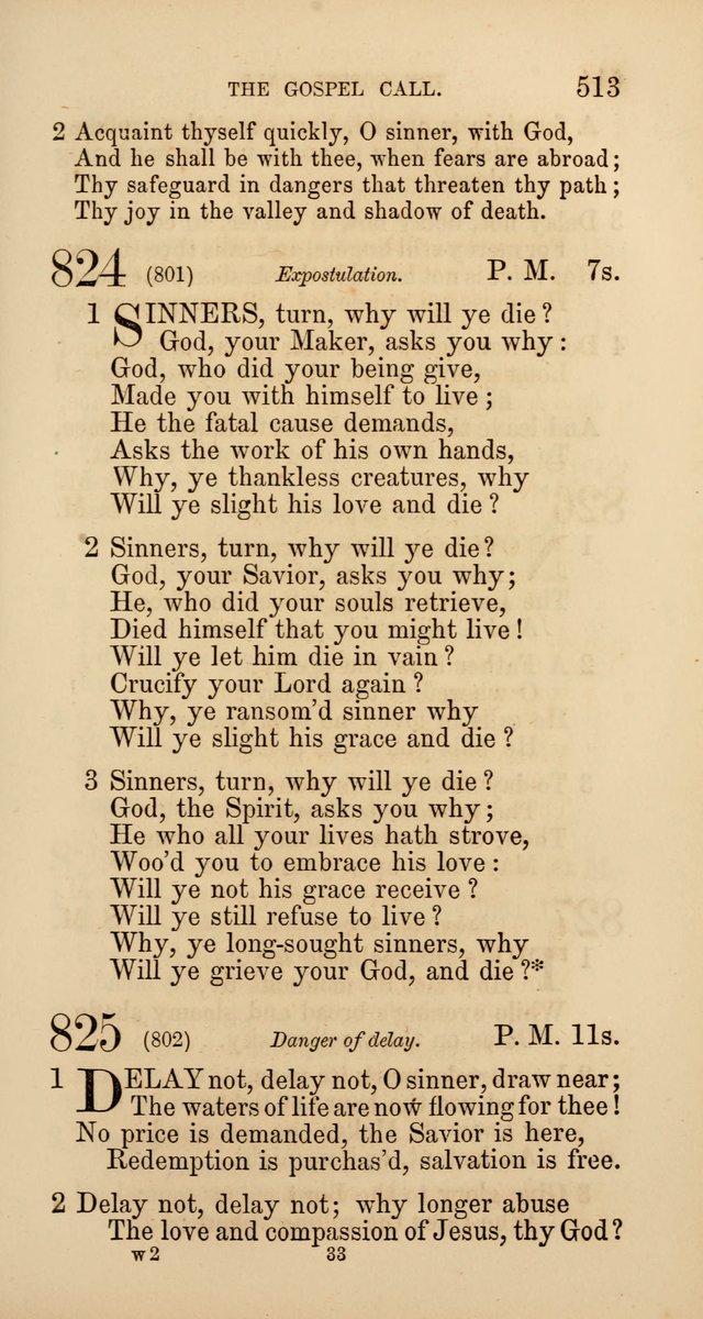 Hymns: selected and original, for public and  private worship (4th ed. 3rd rev. ed.) page 539