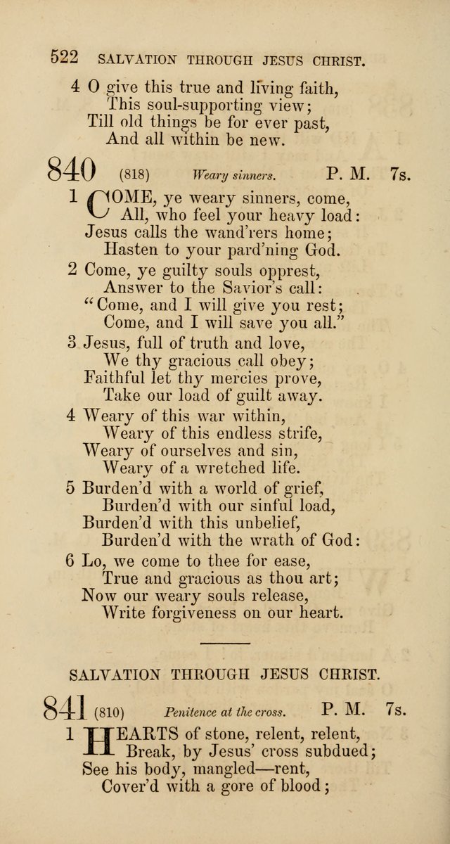 Hymns: selected and original, for public and  private worship (4th ed. 3rd rev. ed.) page 550