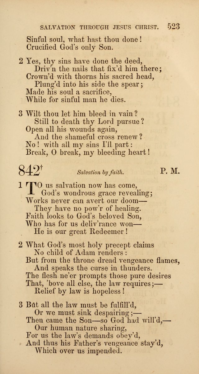 Hymns: selected and original, for public and  private worship (4th ed. 3rd rev. ed.) page 551