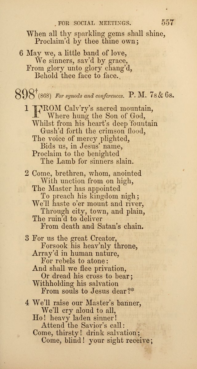 Hymns: selected and original, for public and  private worship (4th ed. 3rd rev. ed.) page 585