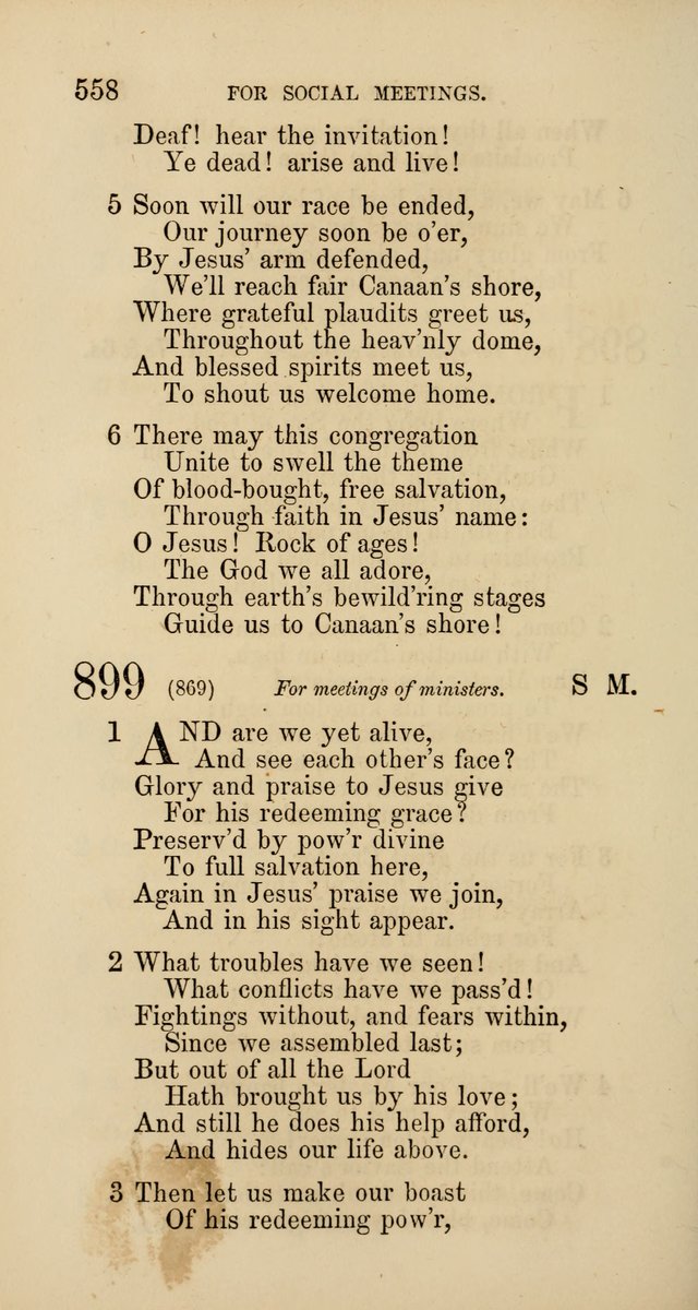 Hymns: selected and original, for public and  private worship (4th ed. 3rd rev. ed.) page 586