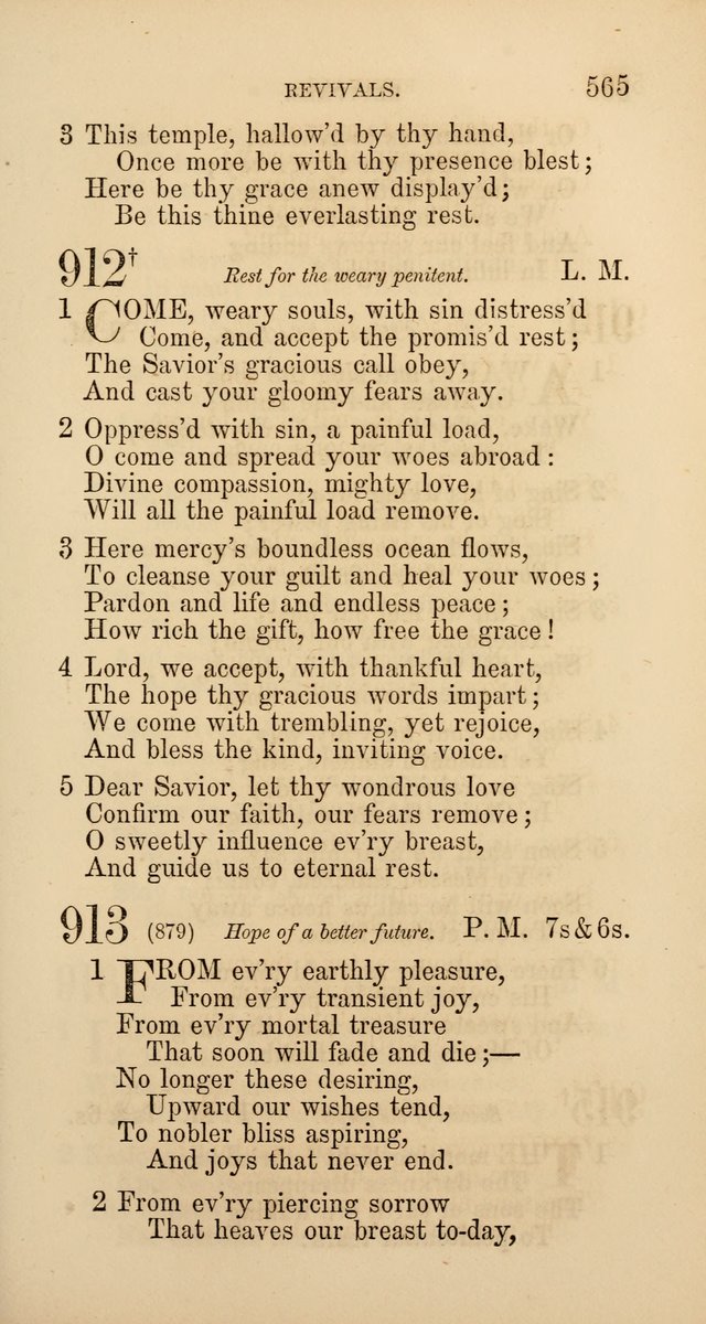 Hymns: selected and original, for public and  private worship (4th ed. 3rd rev. ed.) page 593