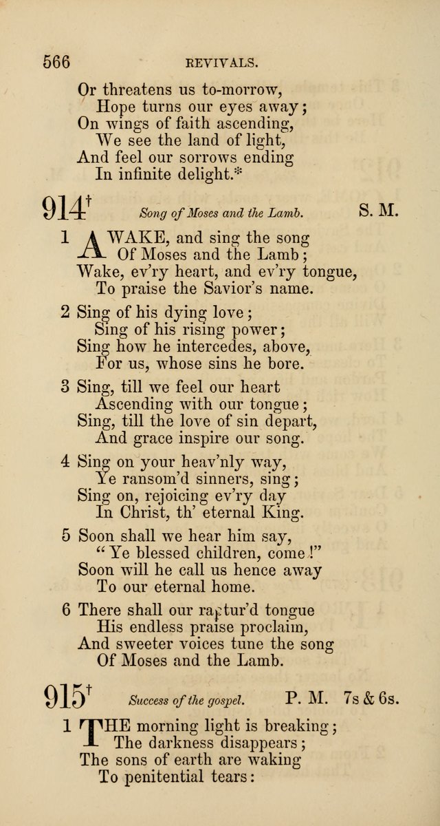 Hymns: selected and original, for public and  private worship (4th ed. 3rd rev. ed.) page 594