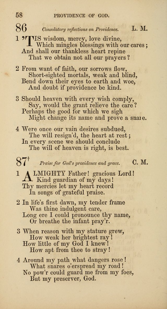 Hymns: selected and original, for public and  private worship (4th ed. 3rd rev. ed.) page 60