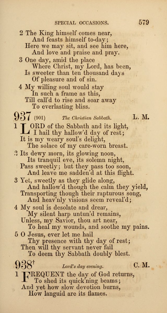 Hymns: selected and original, for public and  private worship (4th ed. 3rd rev. ed.) page 607