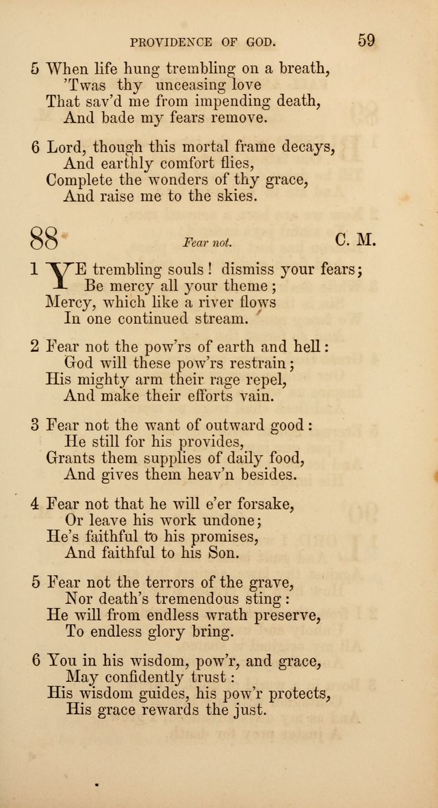 Hymns: selected and original, for public and  private worship (4th ed. 3rd rev. ed.) page 61