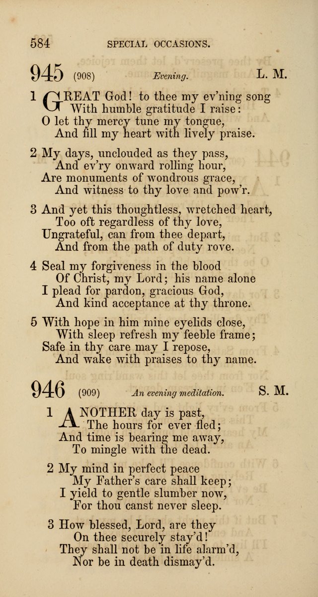 Hymns: selected and original, for public and  private worship (4th ed. 3rd rev. ed.) page 612