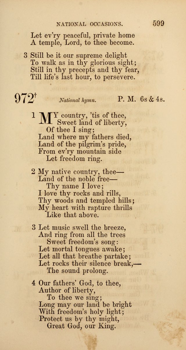 Hymns: selected and original, for public and  private worship (4th ed. 3rd rev. ed.) page 627