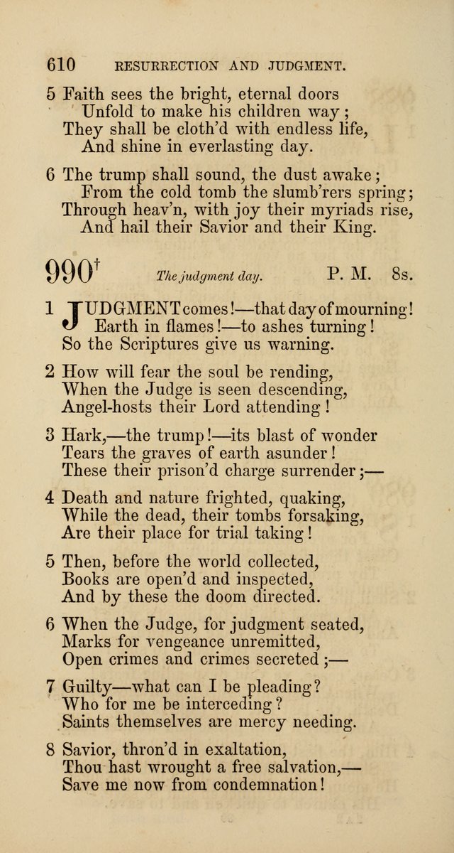 Hymns: selected and original, for public and  private worship (4th ed. 3rd rev. ed.) page 638