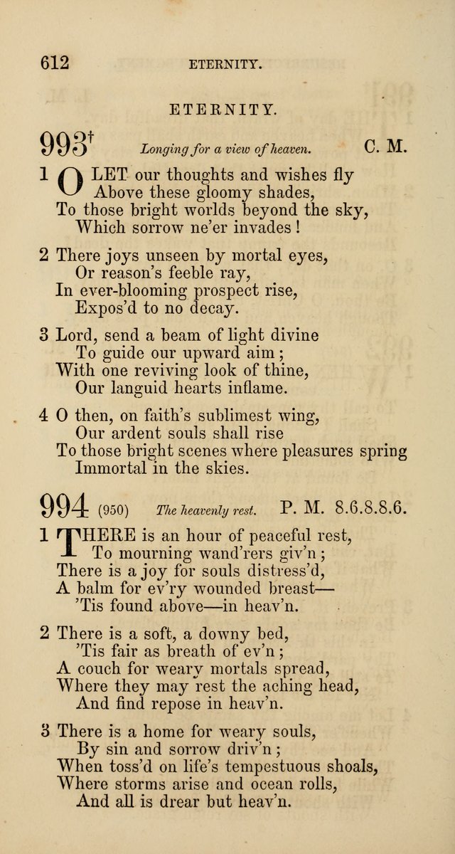 Hymns: selected and original, for public and  private worship (4th ed. 3rd rev. ed.) page 640