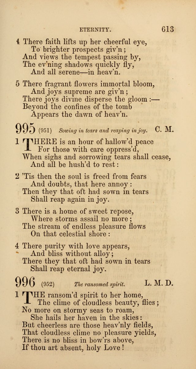 Hymns: selected and original, for public and  private worship (4th ed. 3rd rev. ed.) page 641