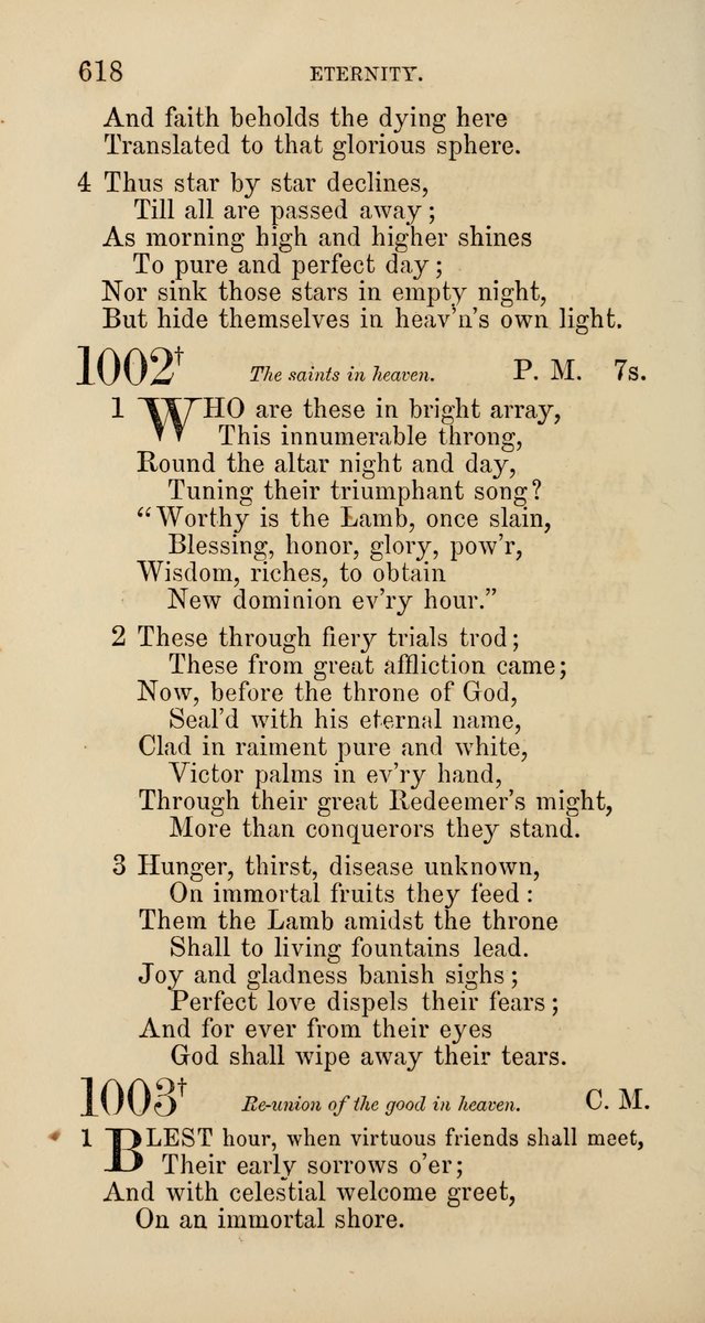 Hymns: selected and original, for public and  private worship (4th ed. 3rd rev. ed.) page 646