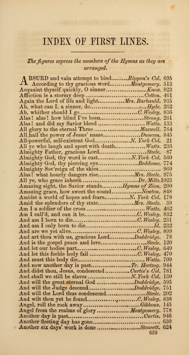 Hymns: selected and original, for public and  private worship (4th ed. 3rd rev. ed.) page 669