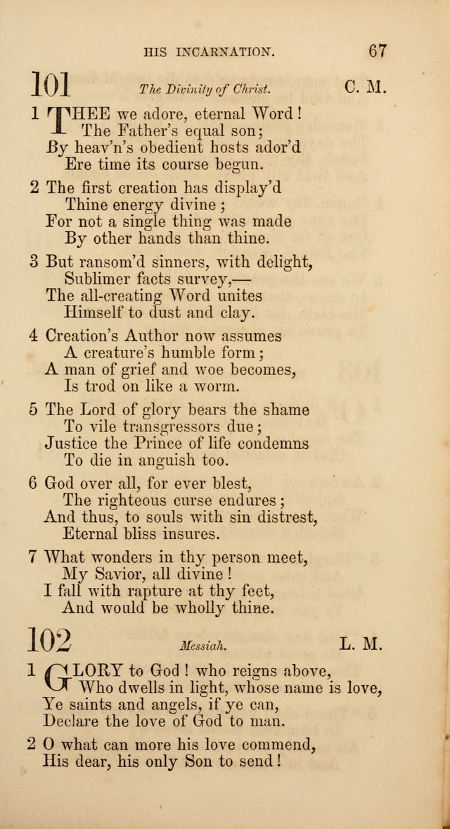 Hymns: selected and original, for public and  private worship (4th ed. 3rd rev. ed.) page 69