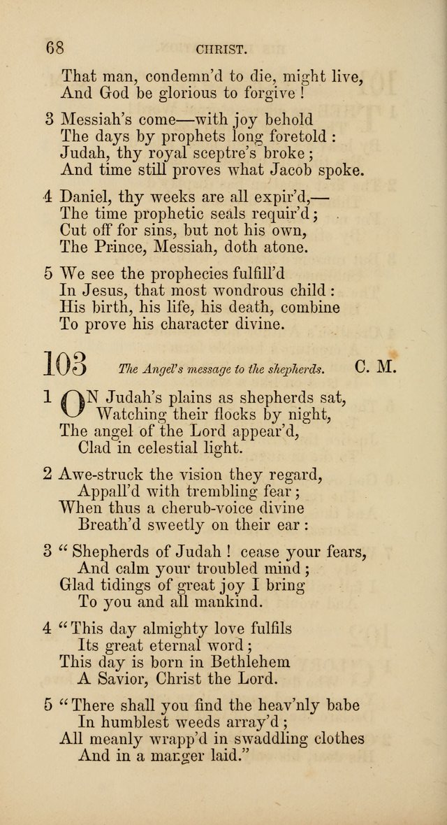 Hymns: selected and original, for public and  private worship (4th ed. 3rd rev. ed.) page 70