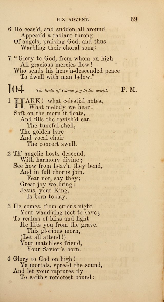 Hymns: selected and original, for public and  private worship (4th ed. 3rd rev. ed.) page 71