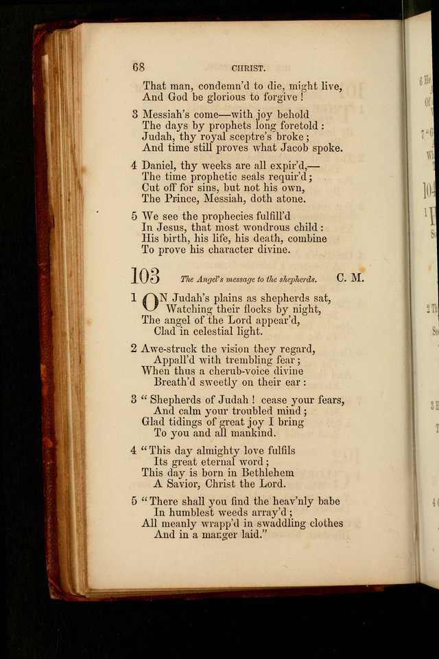 Hymns: selected and original, for public and  private worship (4th ed. 3rd rev. ed.) page 72