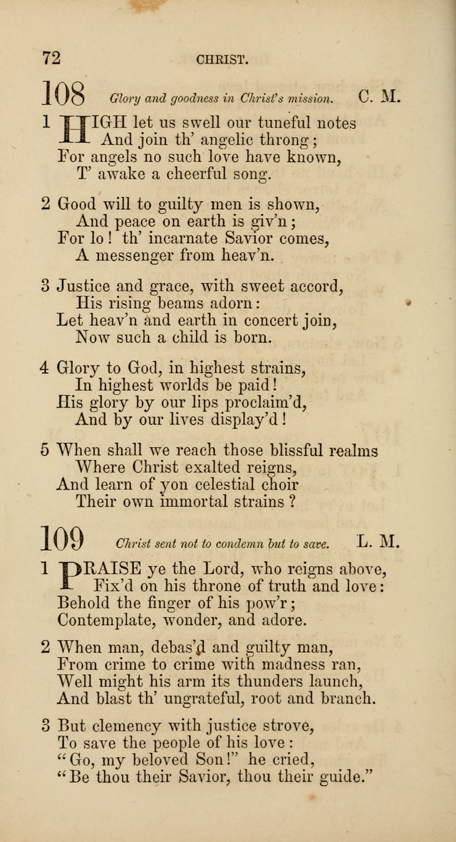 Hymns: selected and original, for public and  private worship (4th ed. 3rd rev. ed.) page 76