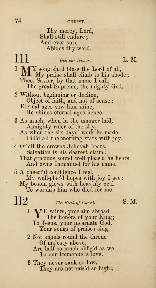 Hymns: selected and original, for public and  private worship (4th ed. 3rd rev. ed.) page 78