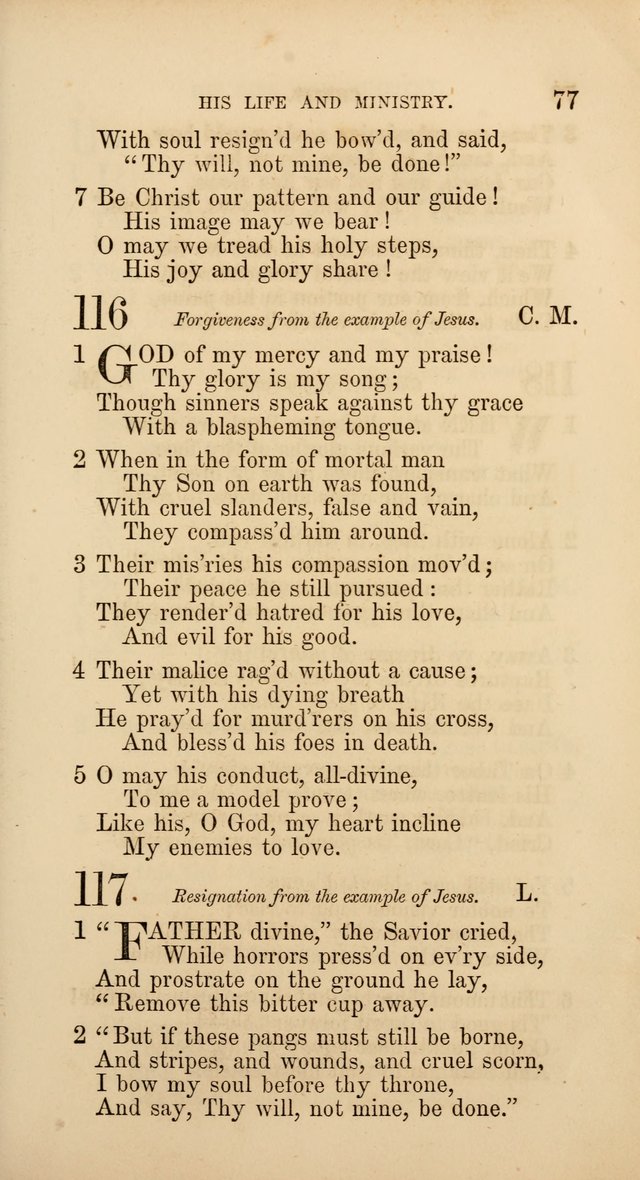 Hymns: selected and original, for public and  private worship (4th ed. 3rd rev. ed.) page 81