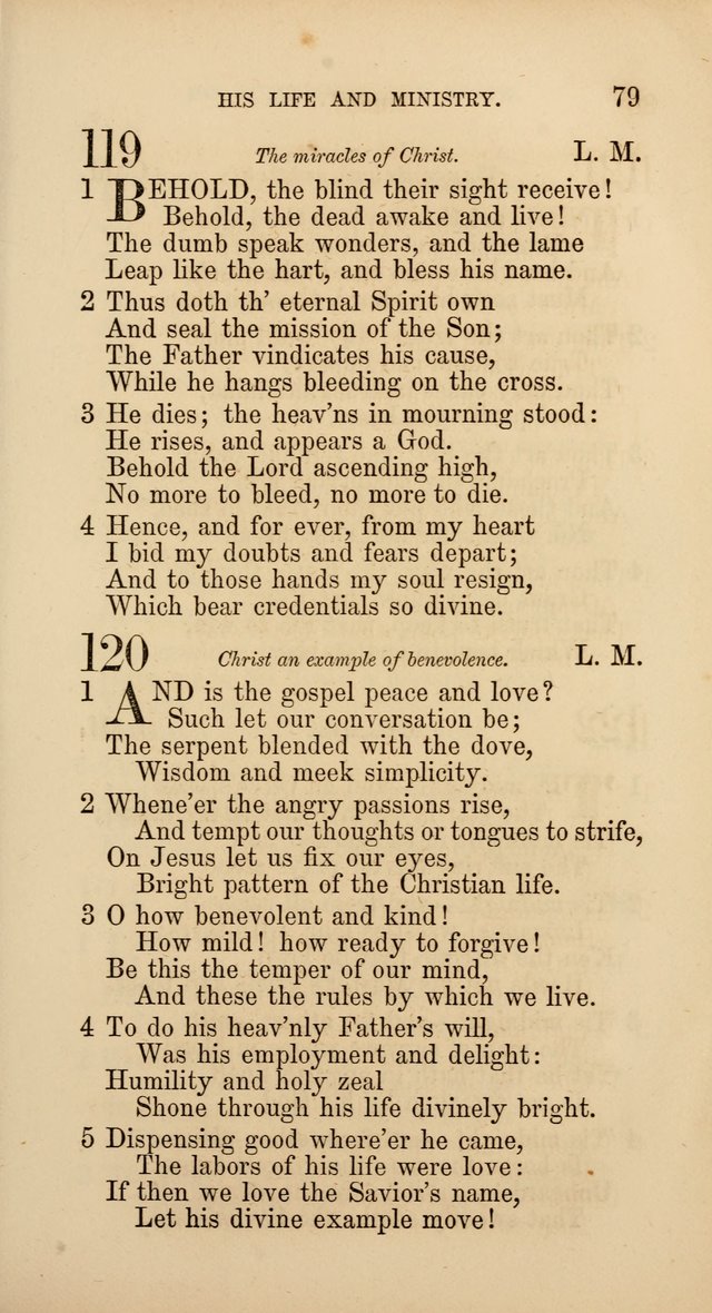 Hymns: selected and original, for public and  private worship (4th ed. 3rd rev. ed.) page 83