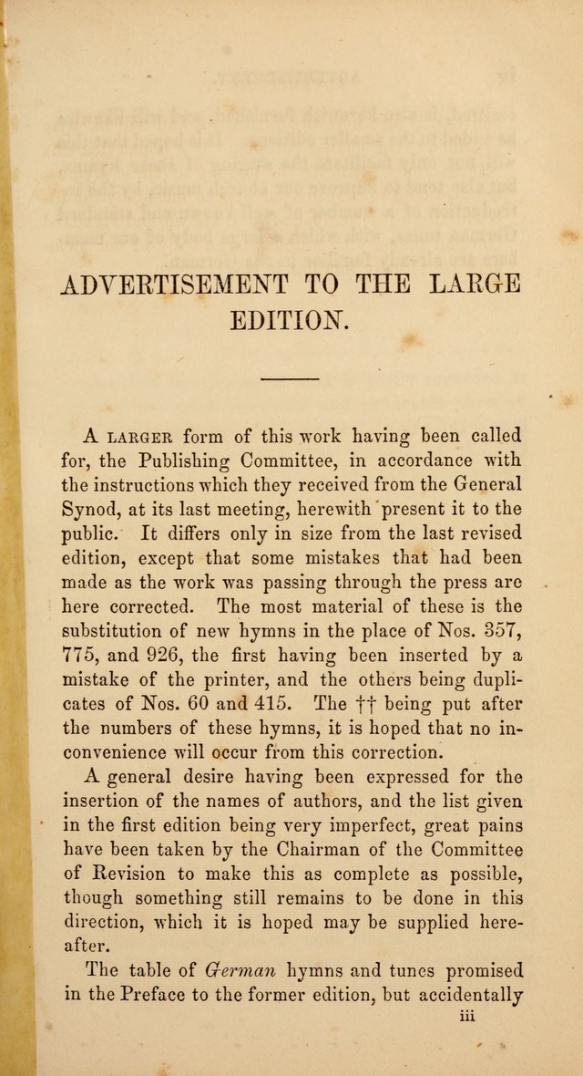 Hymns: selected and original, for public and  private worship (4th ed. 3rd rev. ed.) page vii