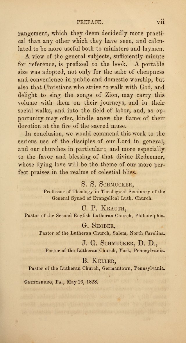 Hymns: selected and original, for public and  private worship (4th ed. 3rd rev. ed.) page xi