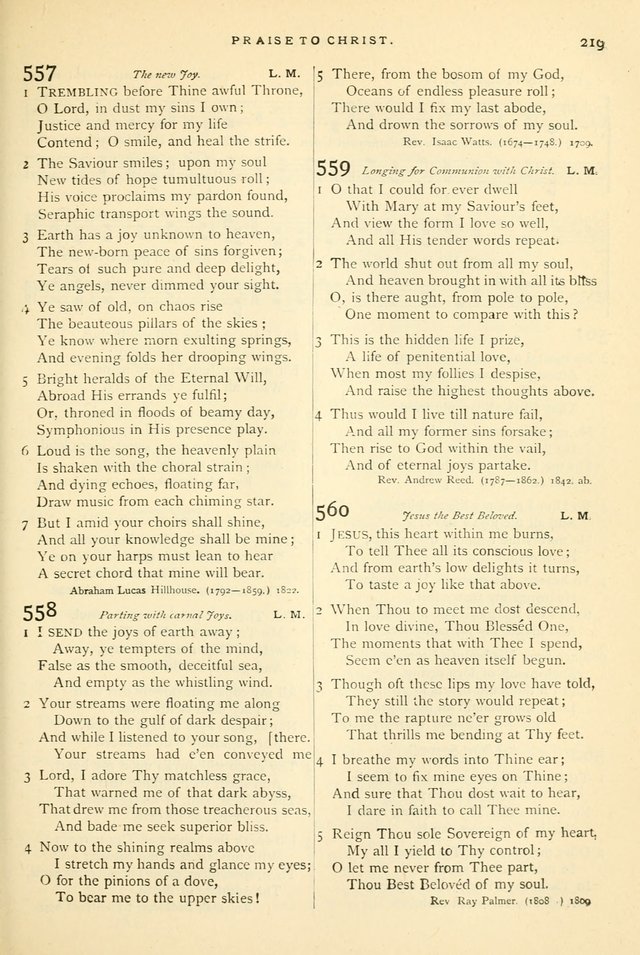 Hymns and Songs of Praise for Public and Social Worship page 223