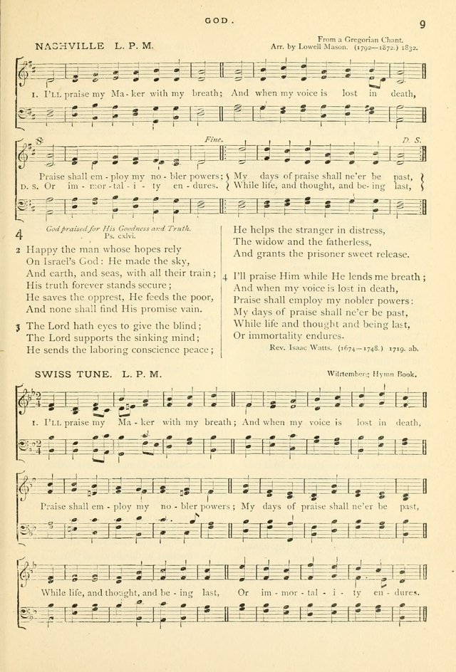 Hymns and Songs of Praise for Public and Social Worship page 9