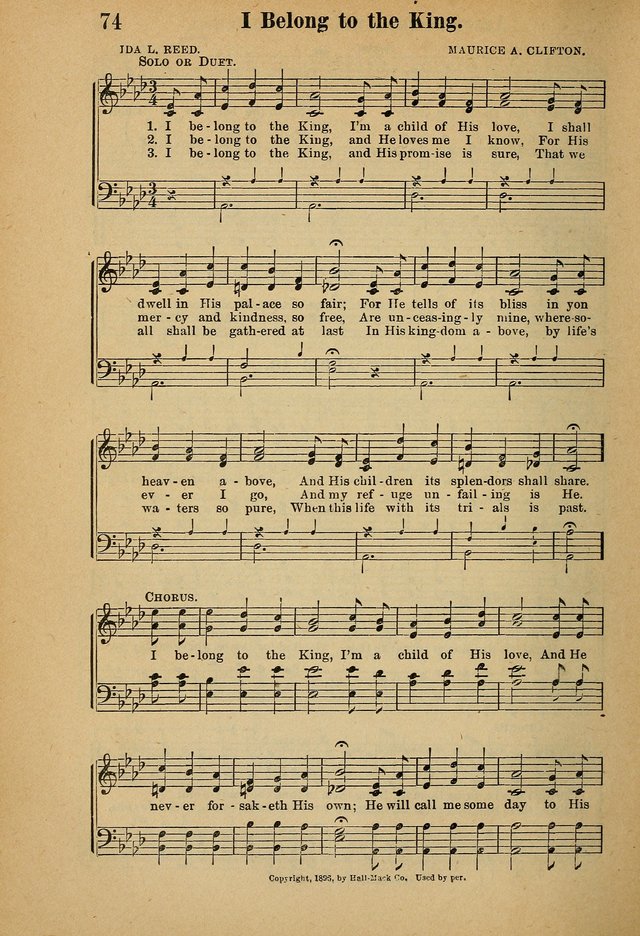 Hymns and Spiritual Songs page 74