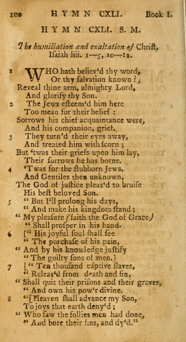 Hymns and Spiritual Songs, in Three Books: I. collected from the scriptures, II. composed on divine subjects, III. prepared for the Lord