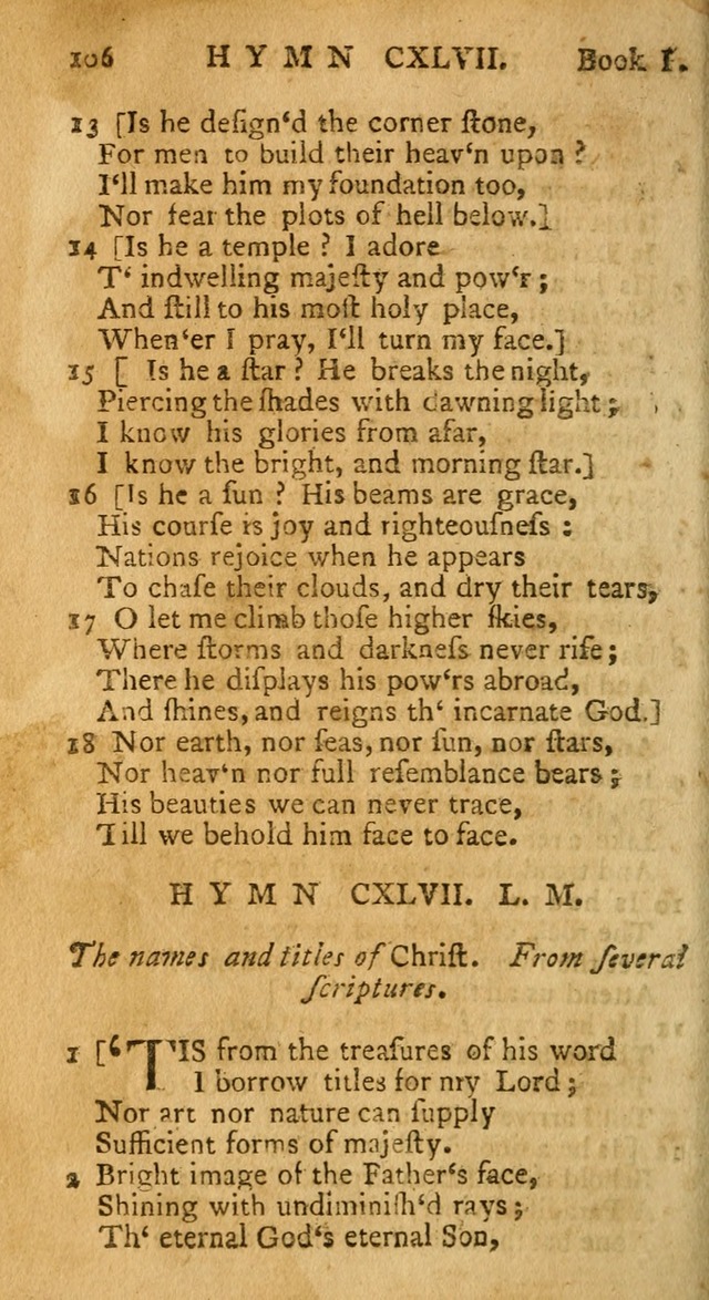 Hymns and Spiritual Songs, in Three Books: I. collected from the scriptures, II. composed on divine subjects, III. prepared for the Lord