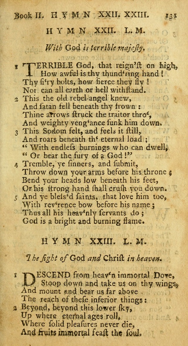 Hymns and Spiritual Songs, in Three Books: I. collected from the scriptures, II. composed on divine subjects, III. prepared for the Lord