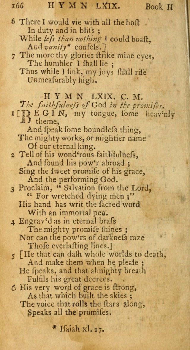 Hymns and Spiritual Songs, in Three Books: I. collected from the scriptures, II. composed on divine subjects, III. prepared for the Lord